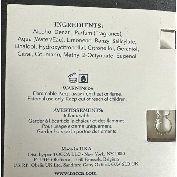 Tocca Laila Eau De Parfum Sample Size 1.5ml / 0.05fl Oz With Card & Packaging - Picture 6 of 7